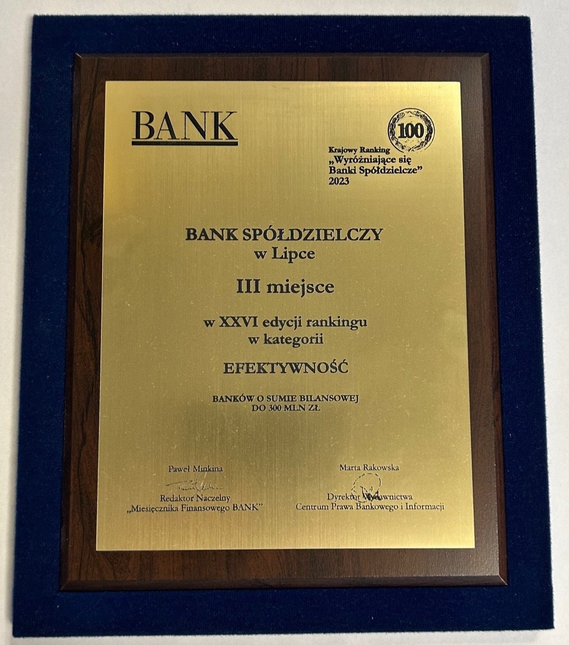 Zdjęcie przedstawiające nagrodę